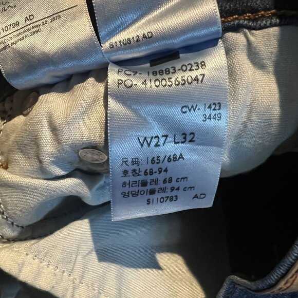 Levis Women's Waterless Original Fit Blue Denim Jeans Sz 27x32 - Picture 4 of 10